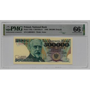 500.000 złotych 1990 - seria L - PMG 66 EPQ