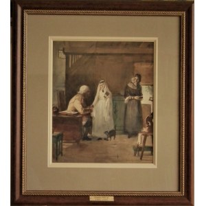 Johnny Millar(1885-1939), Segnung im Haus der Großeltern vor der Hochzeit