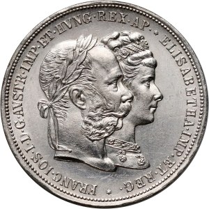 Austria, Franciszek Józef I, 2 guldeny 1879, Srebrne Gody, Wiedeń