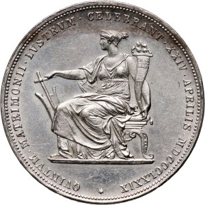 Austria, Franciszek Józef I, 2 guldeny 1879, Srebrne Gody, Wiedeń