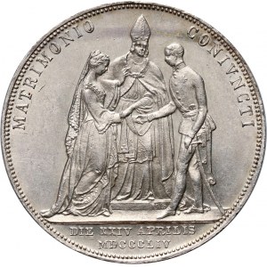 Austria, Franz Joseph I, 2 Gulden 1854 A, Wedding of Franz Joseph I, Vienna