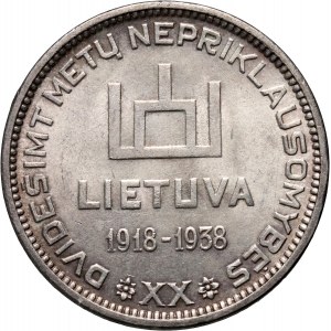 Lithuania, 10 Litu 1938, 20th Anniversary of Republic, A. Smetona