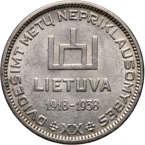 Litwa, 10 litów 1938, XX Rocznica Republiki, A. Smetona