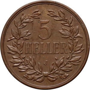 Germany, German East Africa, 5 Heller 1908 J, Hamburg