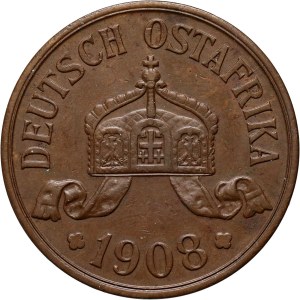 Germany, German East Africa, 5 Heller 1908 J, Hamburg