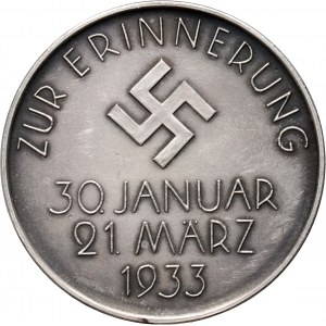 Niemcy, III Rzesza, medal z 1933 roku, Hitler, Hindenburg