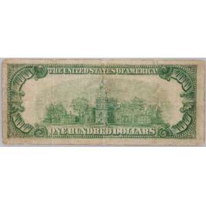 Stany Zjednoczone Ameryki, 100 dolarów 1928, Gold Certificate, seria A