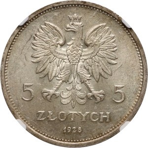 II RP, 5 złotych 1928, Warszawa, Nike