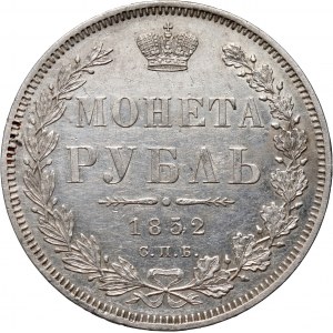 Rosja, Mikołaj I, rubel 1852 СПБ-HI, Petersburg