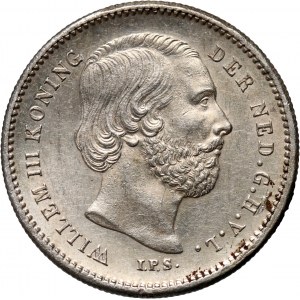 Netherlands, William III, 25 Cents 1889, Broadaxe