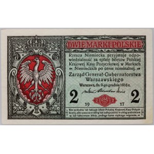 Generalne Gubernatorstwo, 2 marki polskie 9.12.1916, Generał, seria B