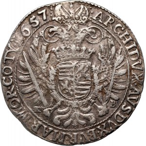 Węgry, Ferdynand III, talar 1657 KB, Kremnica