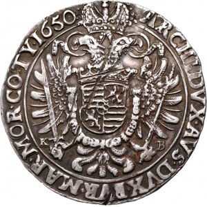 Węgry, Ferdynand III, talar 1650 KB, Kremnica