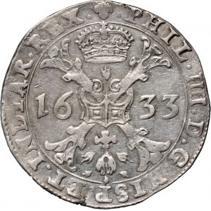 Niderlandy Hiszpańskie, Filip IV, patagon 1633, Bruksela