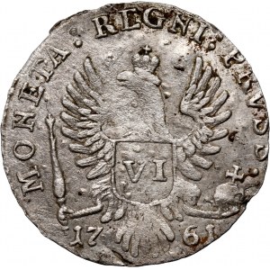 Rosja, Elżbieta I, monety bite dla Prus, 6 groszy 1761, Królewiec