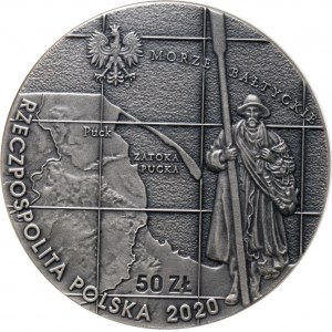 III RP, 50 złotych 2020, 100-lecie Zaślubin Polski z Bałtykiem