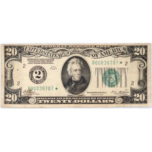 USA, Federal Reserve Note - New York, 20 Dollars 1928, Star