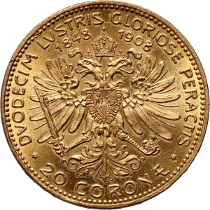 Austria, Franz Josef I, 20 Corona 1908, Vienna