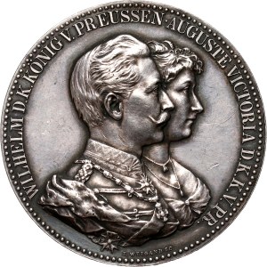 Niemcy, Prusy, medal z 1912 roku, Rocznica Ślubu Wilhelma II i Augusty Victorii