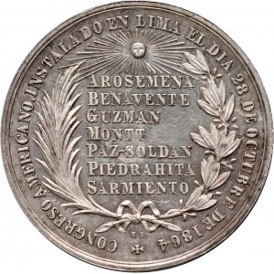 Peru, medal from 1864, Congress of the South American Republics in Lima