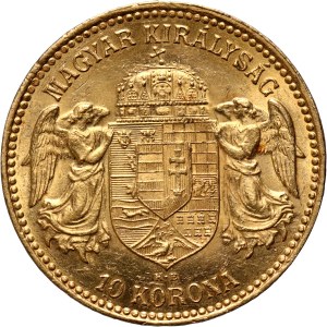 Węgry, Franciszek Józef I, 10 koron 1913 KB, Kremnica