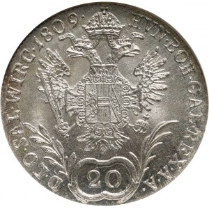 Austria, Franz I, 20 Kreuzer 1809 C, Prague