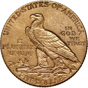 USA, 5 Dollars 1909 O, New Orleans, Indian