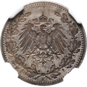 Niemcy, 1/2 marki 1877-1918 A, Berlin, destrukt, brockage