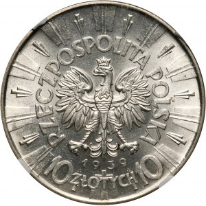 II RP, 10 złotych 1939, Józef Piłsudski, Warszawa