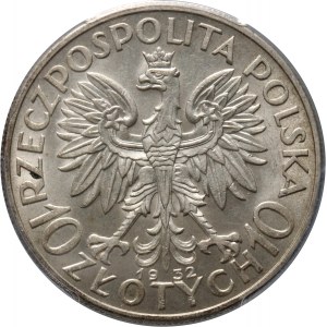 II RP, 10 złotych 1932, Londyn, Głowa Kobiety