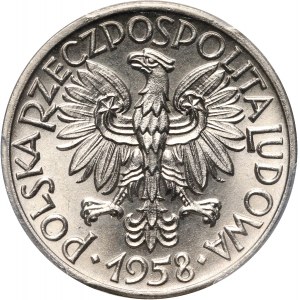 PRL, 50 groszy 1958, PRÓBA, nikiel