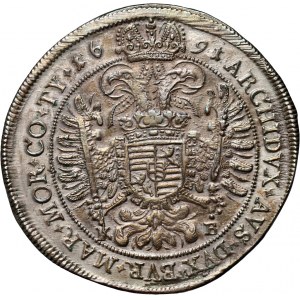 Hungary, Leopold I, Thaler 1691 KB, Kremnitz