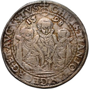 Niemcy, Saksonia, Krystian II, Jan Jerzy I i August, talar 1598 HB, Drezno