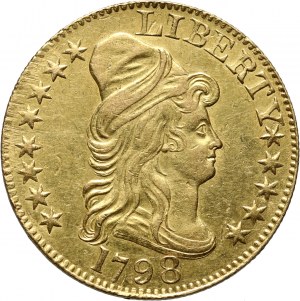 Stany Zjednoczone Ameryki, 5 dolarów 1798, Draped Bust