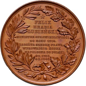 XIX wiek, medal z 1848 roku, Felix Hrabia Łubieński