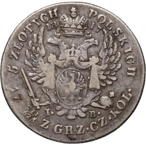 Królestwo Kongresowe, Aleksander I, 5 złotych 1817 IB, Warszawa