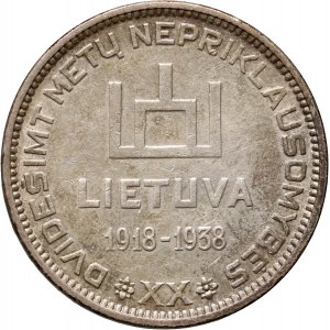 Lithuania, 10 Litu 1938, 20th Anniversary of Republic, A. Smetona