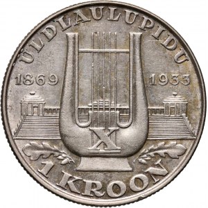 Estonia, 1 Corona 1933, Tallinn Song Festival