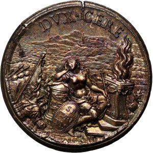 Italy, 17th century, medal ND, Livio Odescalchi, Battle of Ceri