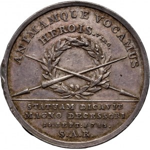 Stanisław August Poniatowski, medal z 1783 roku, z okazji odsłonięcia pomnika Jana III Sobieskiego