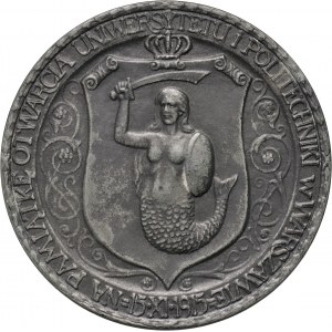 XX wiek, medal z 1916 roku, Otwarcie Uniwersytetu i Politechniki w Warszawie 15 XI 1915