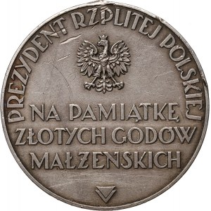 II RP, medal z 1937 roku, Profesor Ignacy Mościcki, na pamiątkę Złotych Godów Małżeńskich