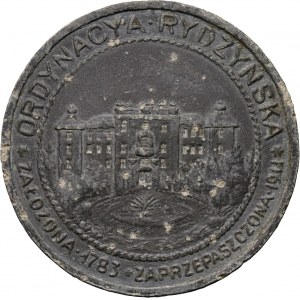XX wiek, medal z 1911 roku, Likwidacja Ordynacji Rydzyńskiej