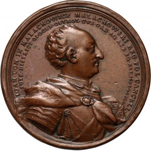 Stanislaw August Poniatowski, medal from 1748, 50th birthday of Jan Malachowski
