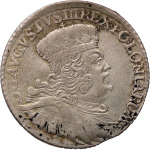 August III, dwuzłotówka (8 groszy) 1753, Lipsk, 8 GR