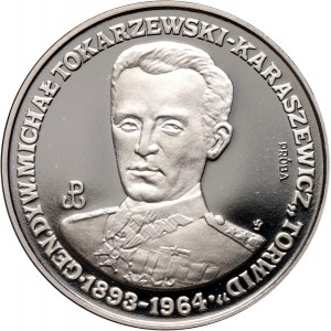 III RP, 200000 złotych 1991, Gen. Michał Tokarzewski-Karaszewicz Torwid, PRÓBA, nikiel