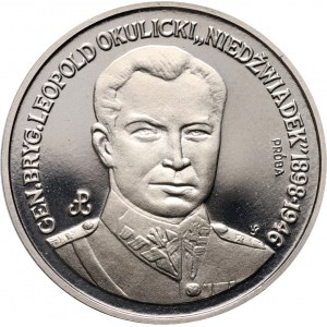 III RP, 200000 złotych 1991, Gen. Leopold Okulicki Niedźwiadek, PRÓBA, nikiel