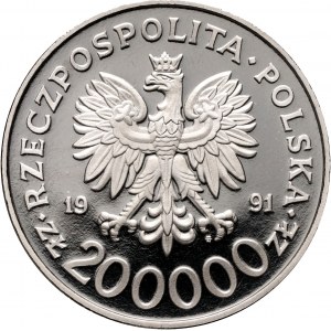 III RP, 200000 złotych 1991, XVI ZIO Albertville 1992, PRÓBA, nikiel