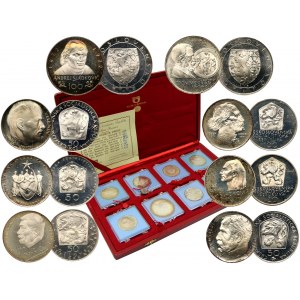 Czechoslovakia, set of 8 coins, 1970-1972