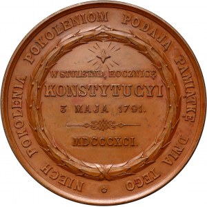 XIX wiek, medal z 1891 roku, Stulecie Konstytucji 3 Maja